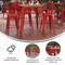 Flash Furniture 31.5 SQ Bar Top Table Brown Poly Top/Red Frame JJ-T14619H-80-BRRD-GG - alternate 9